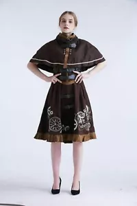 Lolita Korsett Kleid Cape Gothic SteamPunK Stickrock JSK Vintage Cosplay - Bild 1 von 25