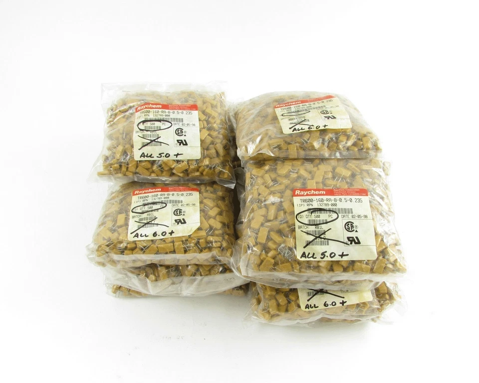 (7000) Raychem TR600-160-RA-B-0.5-0.235 Polyswitch Fusible reajustable 250VDC 0.32A Foto 1 de 3