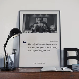 Der Wolf der Wall Street Filmposter Druck, Filmzitat - ungerahmt - Bild 1 von 3