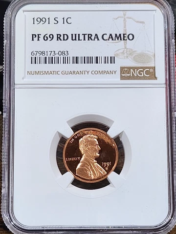 1991 S Lincoln 1c, NGC Certified PF 69 UCAM RD, 083 Cover