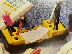 Set da Scrivania Portapenne Portafoglietti ARDA PIROGA Mod. DANUBIO giallo nero - Foto 1 di 7