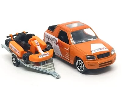 Remolque Majorette Toyota Rav 4 + Go Kart - Orange Team NO2 3" sin equipamiento Foto 1 de 4