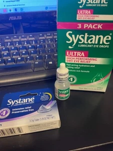 Systane Lot- Ultra lubricant eye drops 10 ml + Systane eye ointment nighttime - Picture 1 of 3