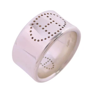 HERMES Eclipse Ruban Ring US#7 925 Sterling Silver - Picture 1 of 10