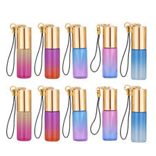  10 Pcs Stainless Essential Oil Bottle Glass Roll Female Gift Frosted