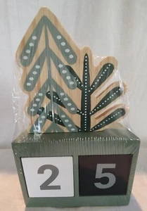 2019 Wooden Calendar Handmade Holiday Scandimas Table Decor Jo-Ann's - Picture 1 of 8