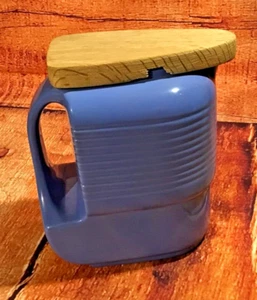 Vintage 1940s Hall China Westinghouse Blue Ceramic Refrigerator Pitcher w/Lid - Picture 1 of 2