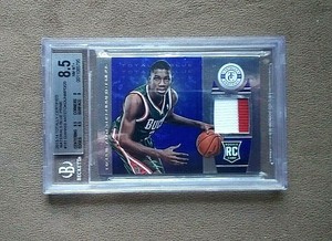 2013-14 Totally Certified Giannis Antetokounmpo Blue Material RC /25 BGS 8.5