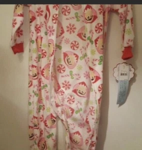 Elf On Shelf Pajamas PJS Toddler Girls Size 4T Zip Up Sleeper Holiday NEW - Picture 1 of 4