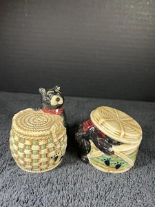 Young's Inc Kitchen Creations Bär "Bearfootin' Salz & Pfeffer Set" #14383 NEU  - Bild 1 von 7