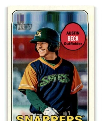 2018 TOPPS HERITAGE MINOR LEAGUE AUSTIN BECK BELOIT SNAPPERS #88 - Image 1 of 2