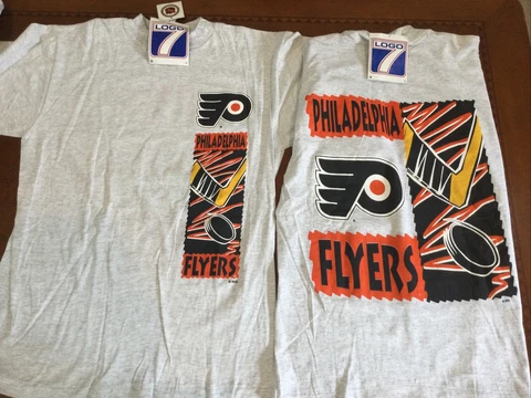 Vintage NHL 1995 Original Philadelphia Flyers 2 Sided Shirt Med NWT Dead Stock Cover