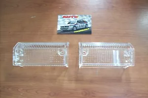 PLASTIC PAIR WHITE CAR WHITE FRONT ARROWS A112 HEADLIGHTS LIGHTS - Picture 1 of 1