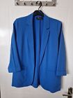 Womens Blue Unlined Relaxed Fit Jacket, M&S, Size 12, Ex Con