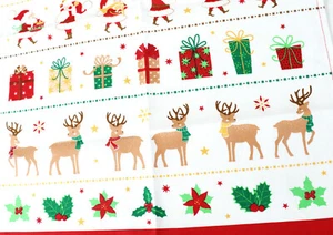 2 paños de cocina Navidad Kracht paños de cocina medio lino cascanueces ciervo - Imagen 1 de 4