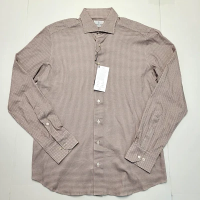 $278 Nueva Camisa Tejida Jersey Emanuel Berg Para Hombre GRANDE L 16.5 EU 42 Rosa 4 Flex Foto 1 de 4