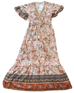 Maxi Dress Womens Lg Cottagecore Floral Feminine Fairy Hippie Bohostyle Anany - Picture 1 of 24