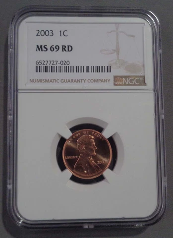 2003 P Lincoln Cent NGC MS69 RD Cover