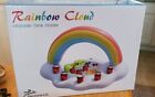 Rainbow Cloud Inflatable Drink Float Nip Summer Fun, Pool Toy, Summer Water Toy