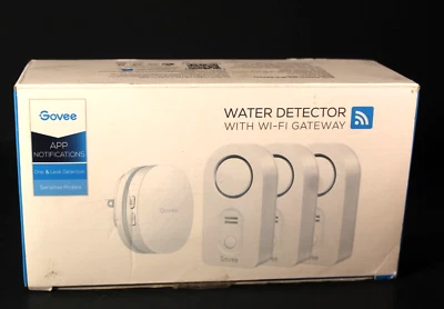 Govee H5054+H5040 Water Detector 3-pack with WiFi Gateway Open Box - Image 1 of 4