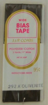 Cinta sesgada Wrights/C&C pliegue único - 7/8" - 1" x 3yd - 61 colores brillantes! Foto 1 de 4