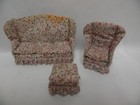 Doll House 3 Piece Upholstered Living Room Set 1:12