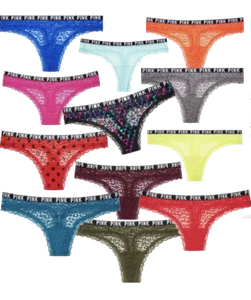 Victoria's Secret PINK Leopard Lace Thong Panty - Picture 1 of 34