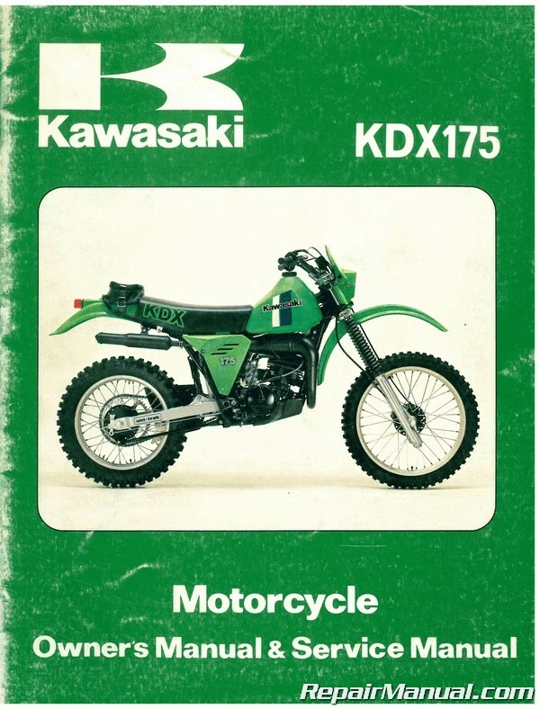 Kawasaki KDX175-A2 1981 manual de reparación de motocicleta usado Foto 1 de 1
