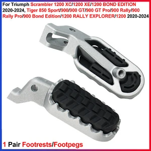 For Triumph Scrambler 1200, Tiger 850 Sport/900 20-2024 Front Footrests/Footpegs - Picture 1 of 16