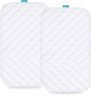 Bamboo Crib Mattress Pad Cover for ADOVEL/BabyBond/ELEMARA 4 in 1 Baby Bassinet - Image 1 of 4