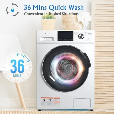 2,7 Cu. Lavadora compacta Ft con motor inversor silencioso 14 ciclos de lavado Foto 1 de 4