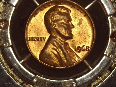 1968 Lincoln Cent Doubled Die Obverse Almost Uncirculated Condition Rare - Image 1 of 4