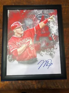 Mike Trout Signed 16x20 Canvas Photo JSA Coa Autographed Angels - Picture 1 of 11