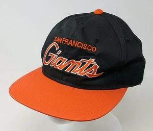 Vintage Sports Specialties San Francisco Giants Black Script Snapback Hat Cap - Bild 1 von 9
