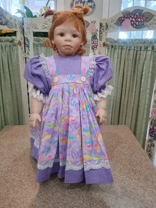 1998 Kaye Wiggs Limited Edition Red Headed 18" Porcelain Doll with Stand - Picture 1 of 12
