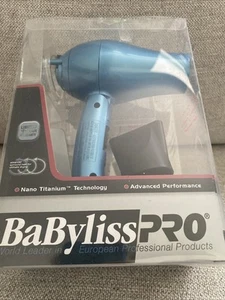 BaBylissPro Nano Titanium Asciugacapelli da Viaggio Asciugacapelli Leggero e Pieghevole Blu - Foto 1 di 6