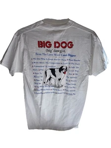 VTG 1990s Big Dogs White Graphic T Shirt Small - Medium - Definition Shirt - Picture 1 of 6