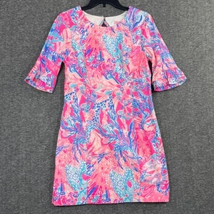 LILLY PULITZER FIESTA STRETCH KLEID LIGHT PASCHA PINK AQUADESIAC Gr. 6 - Bild 1 von 6