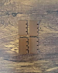 LEGO Brown  2 x 4 Train Hinge Gate Part 2873 - Trade Federation 7184 - Lot of 4