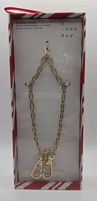 New A New Day Gold Chain Phone Wristlet Attaches To Most Phone Cases - Image 1 of 2