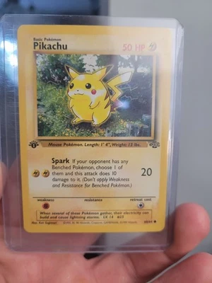 1999 Pokemon Pikachu 1st Edition Jungle Card Red Cheeks 60/64 Near Mint - Image 1 of 2