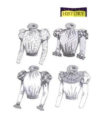 Historical Blouse Sash Collar Sewing Pattern U-pick Size 6-16 Butterick 3417 OOP - Image 1 of 3