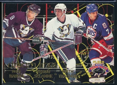 1996-97 Fleer Picks Dream Lines #5 Teemu Selanne/Paul Kariya/Keith Tkachuk - Image 1 of 2