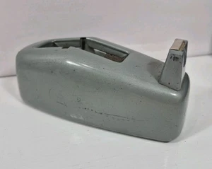 VINTAGE Scotch Desk Top Tape Dispenser C-20 Industrial Weighted Gray Metal USA - Picture 1 of 10