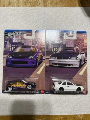 Juego Hot Wheels Silver Series Compact Kings Honda Civic Type R EK9 y Sentra 2025 Foto 1 de 2