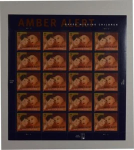 US SCOTT 4031 PANE OF 20 AMBER ALERT 39 CENT FACE MNH - Picture 1 of 1