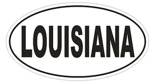Louisiana Oval Stoßstange Aufkleber oder Helm Aufkleber D2334 State Euro Oval - Bild 1 von 1