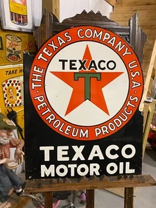 Texaco Porzellan Flanschschild 22"" x 27"" GASÖL - Bild 1 von 18
