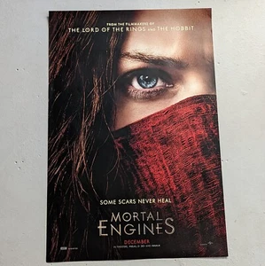MORTAL ENGINES 27x40 POSTER originale teatro grande doppia faccia film - Foto 1 di 2