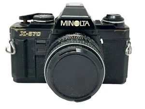 Vintage Minolta X-570 35mm Film Camera With Case and Lens Cover. Good Condition - Picture 1 of 7